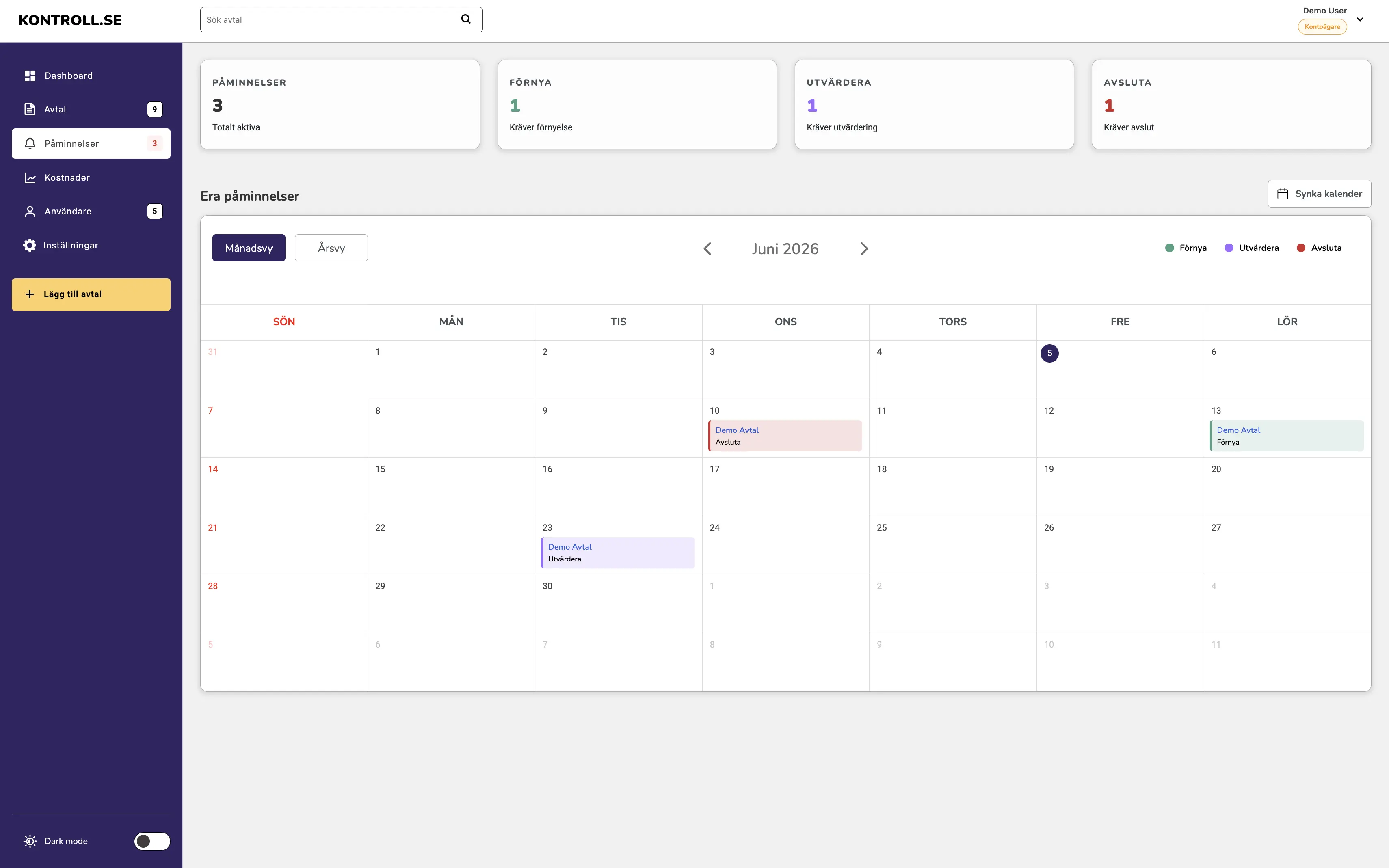 Your Calendar